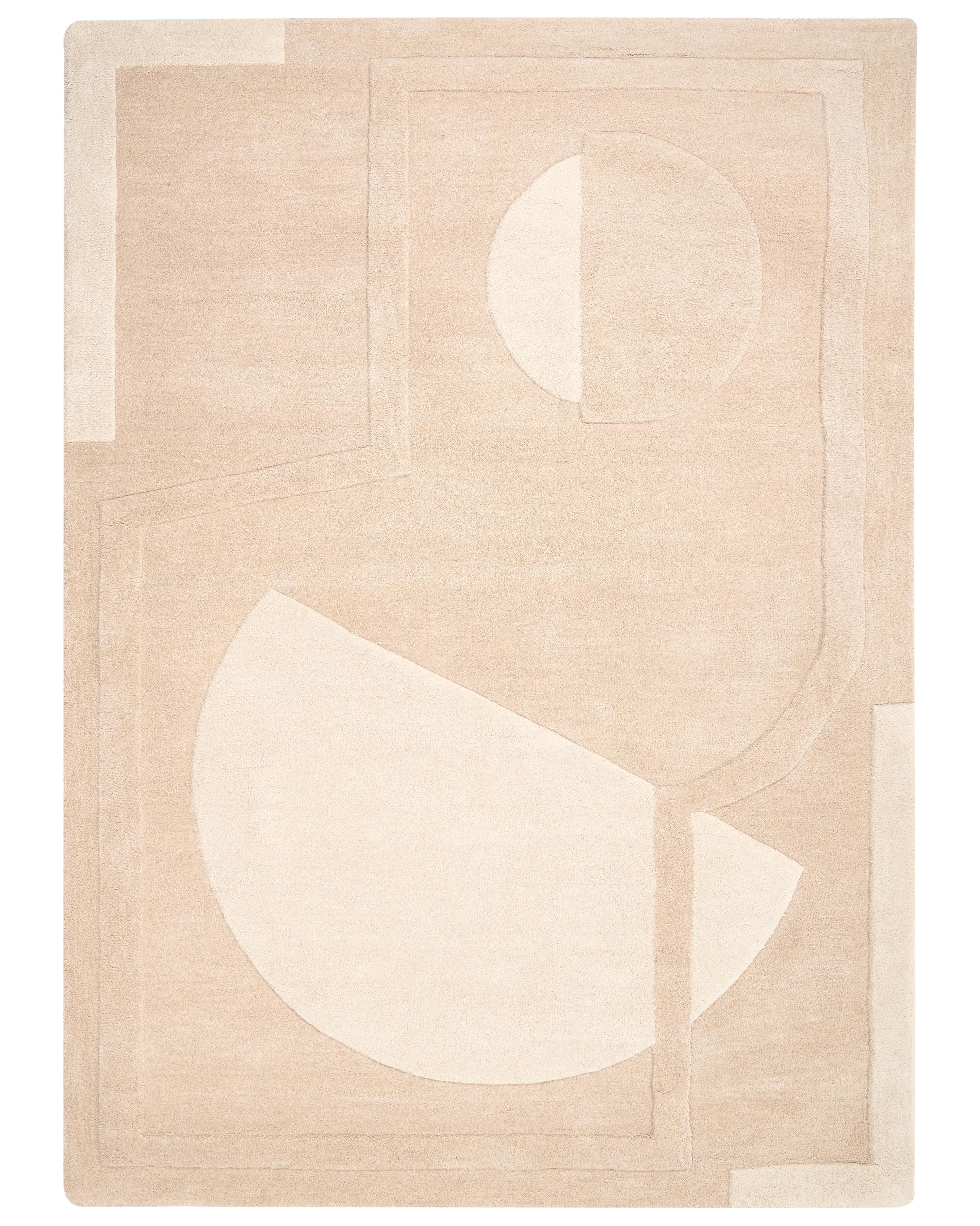 Rug GAYA Beige 160 x 230 cm Wool