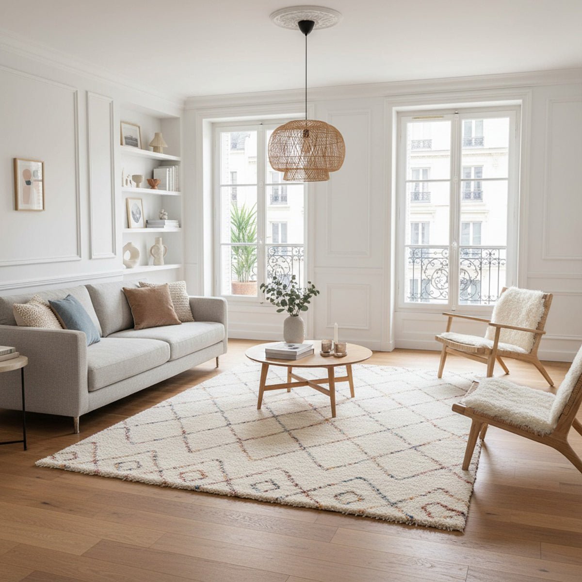 AFK Living vloerkleed Harlequin - shaggy - beige