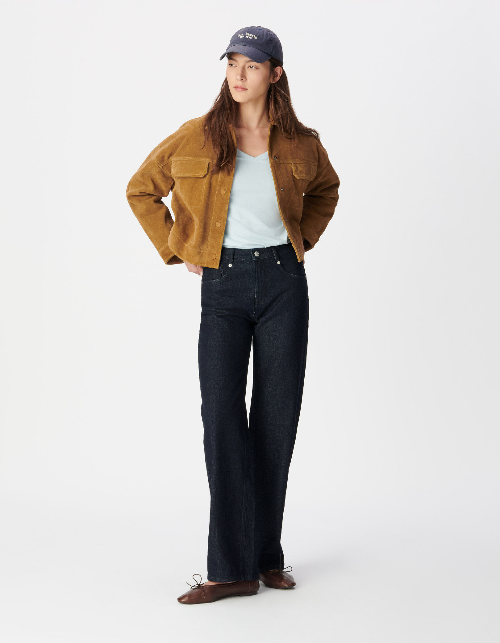 Jean bootcut brut taille haute cropped Margiel Femme