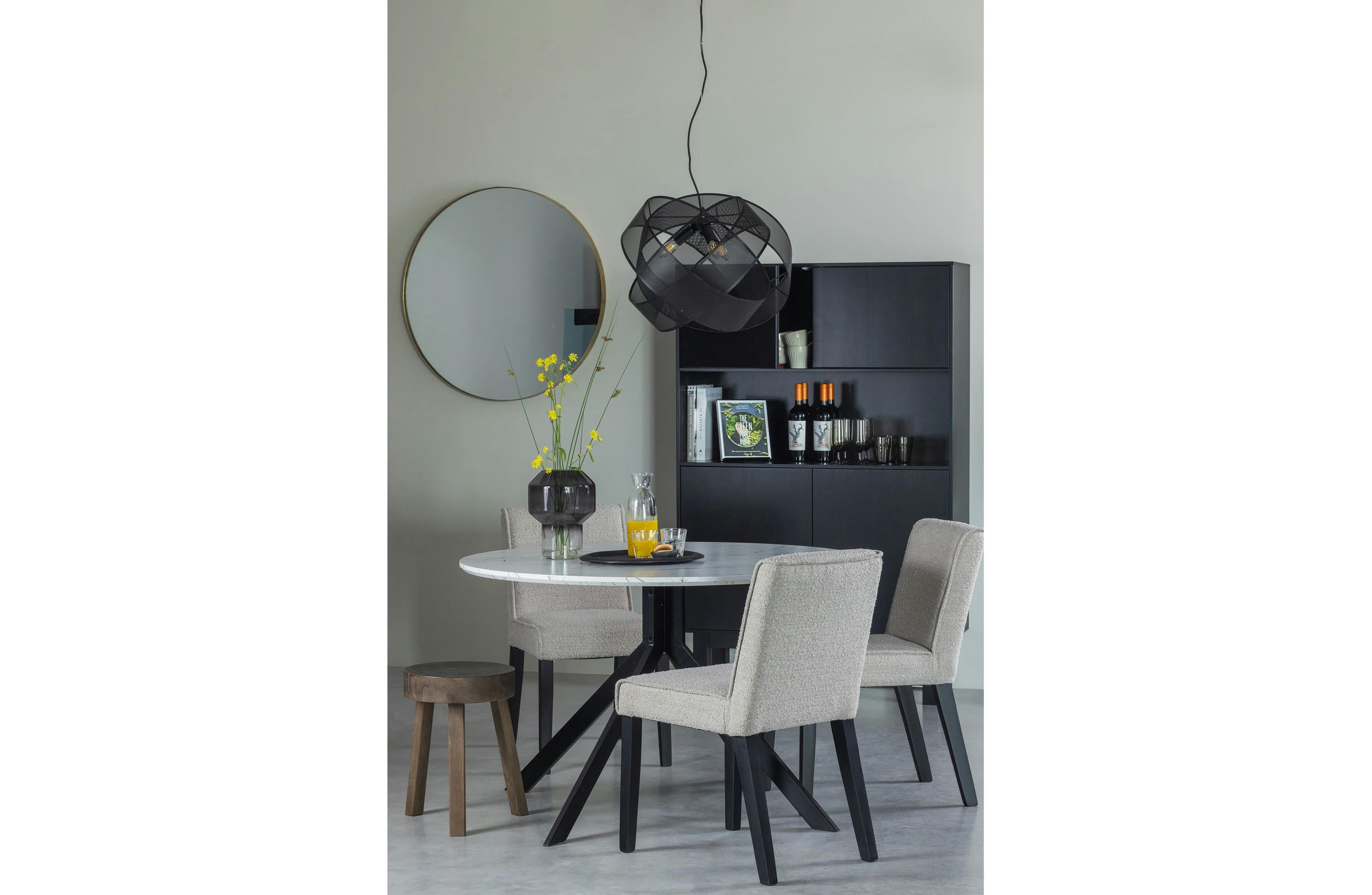 ARIE - Suspension lampe en métal léger noir