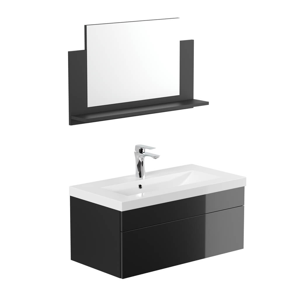 Home Deluxe Badkamermeubel WANGEROOGE BIG Zwart M