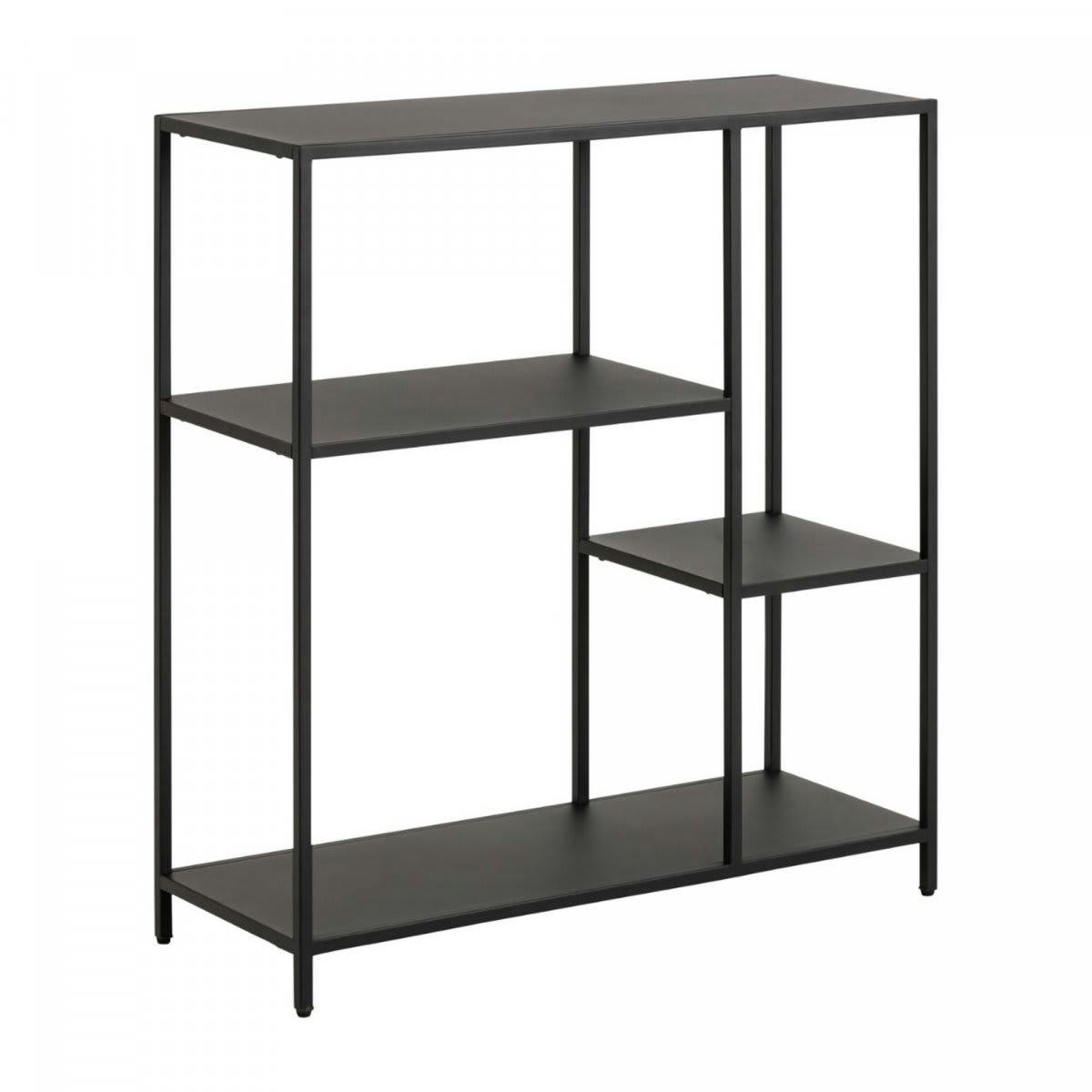 CASTLE - Etagère basse moderne en métal noir