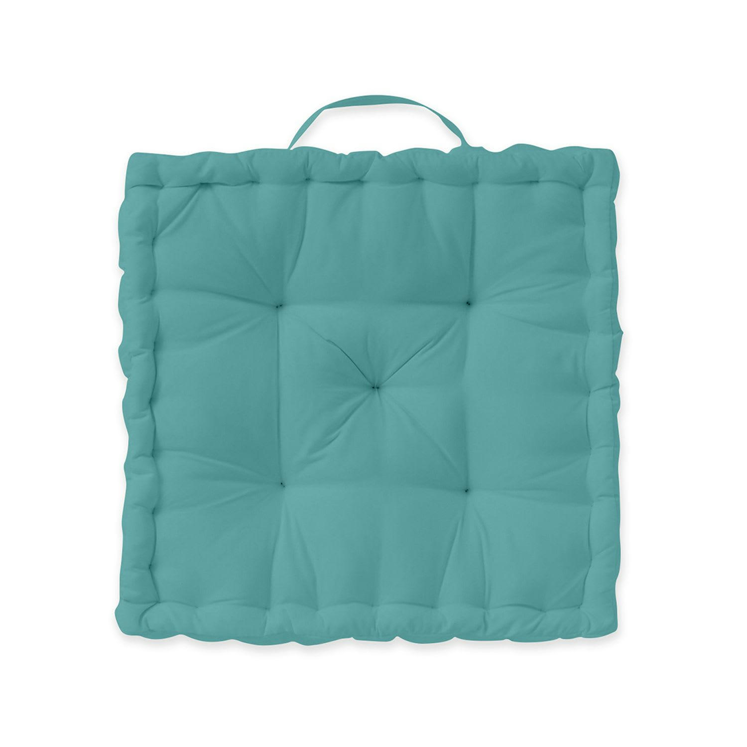 - Coussin de sol 40x40x12 coton uni vert