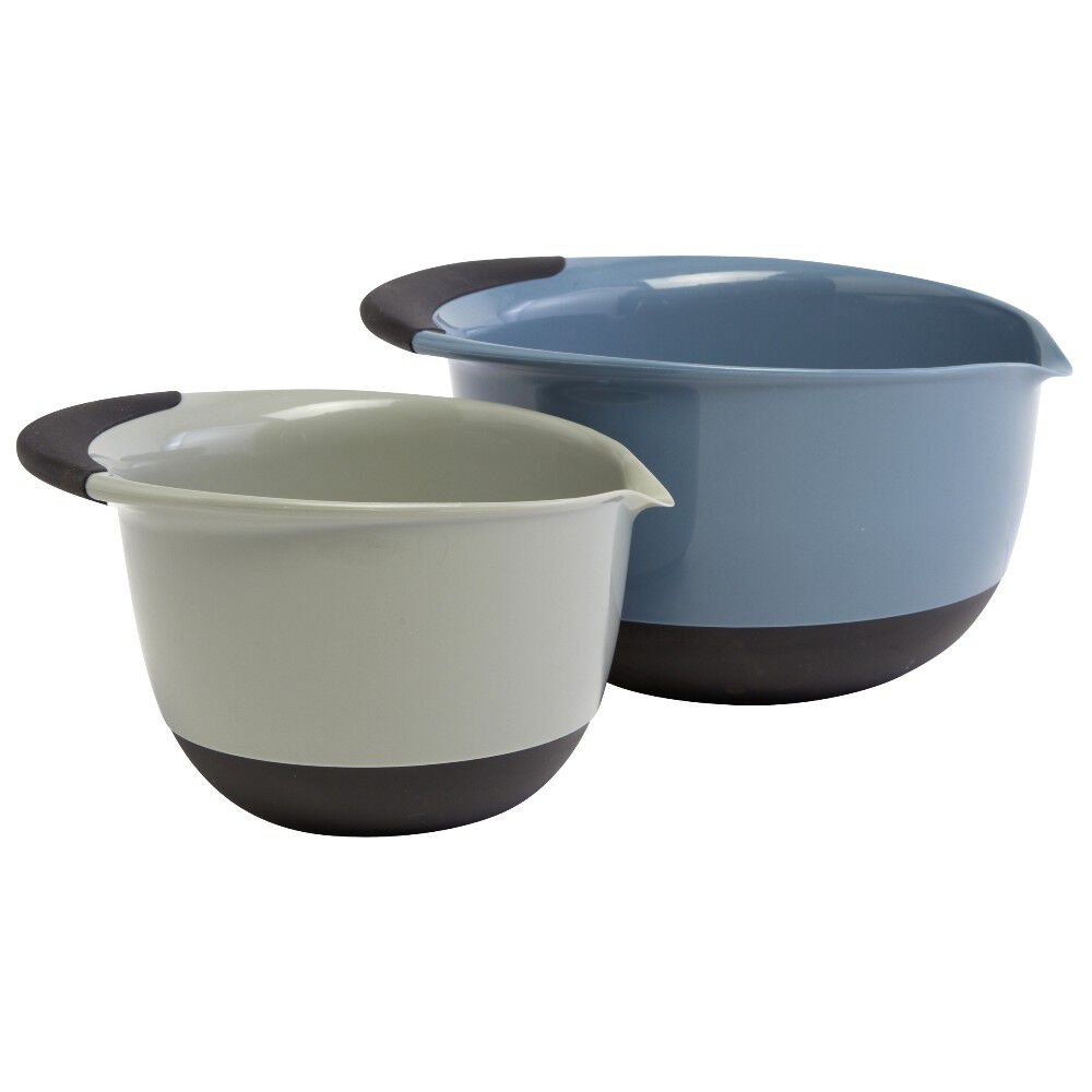Bol à mixer gris et bleu x2