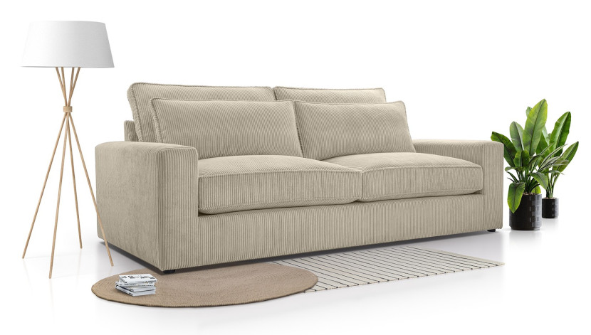 Sofa z wygodnym siedziskiem CHANEL / LINCOLN03 beżowy