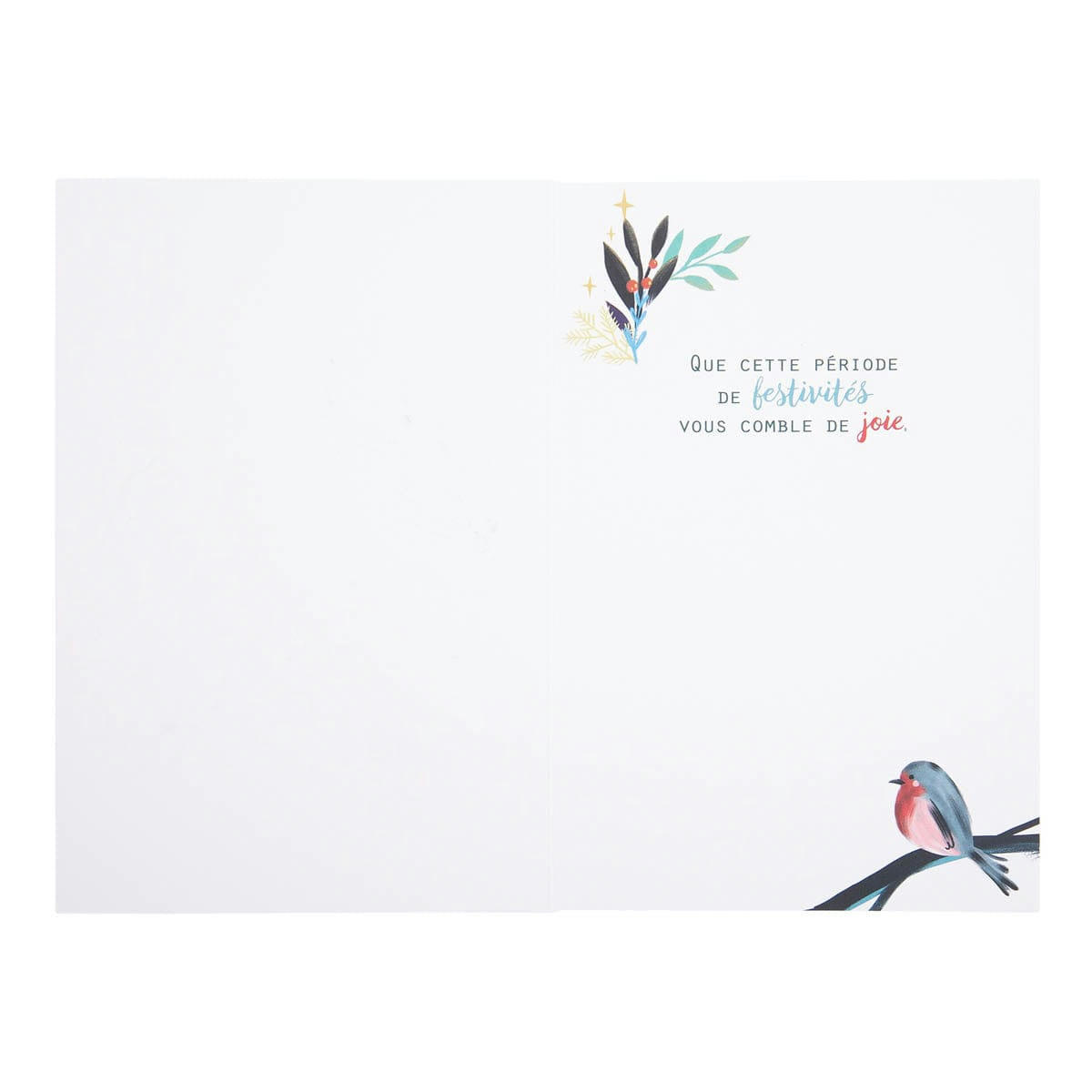 - Carte De Vœux Rouge Gorge Noël