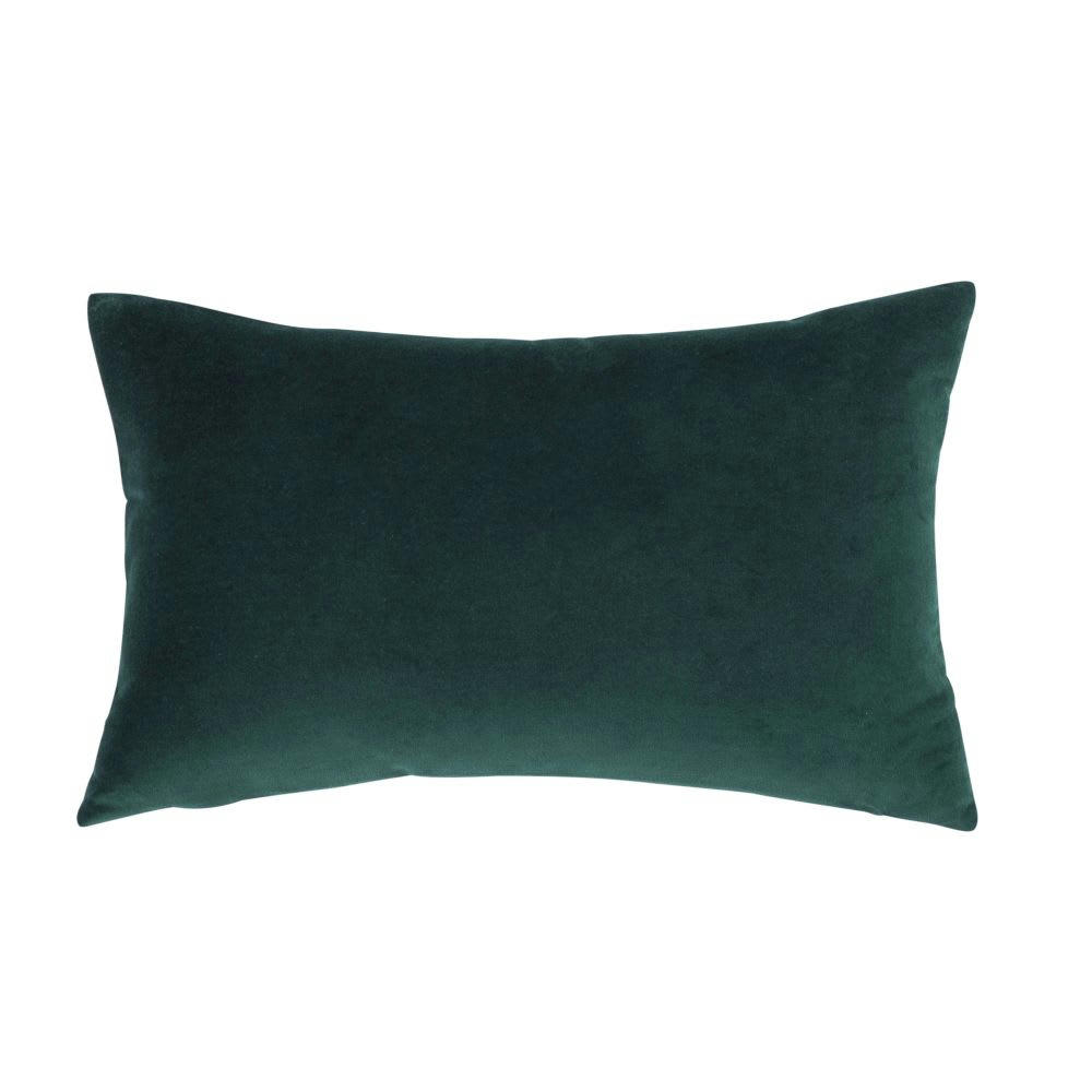 - Coussin en velours vert émeraude 30x50