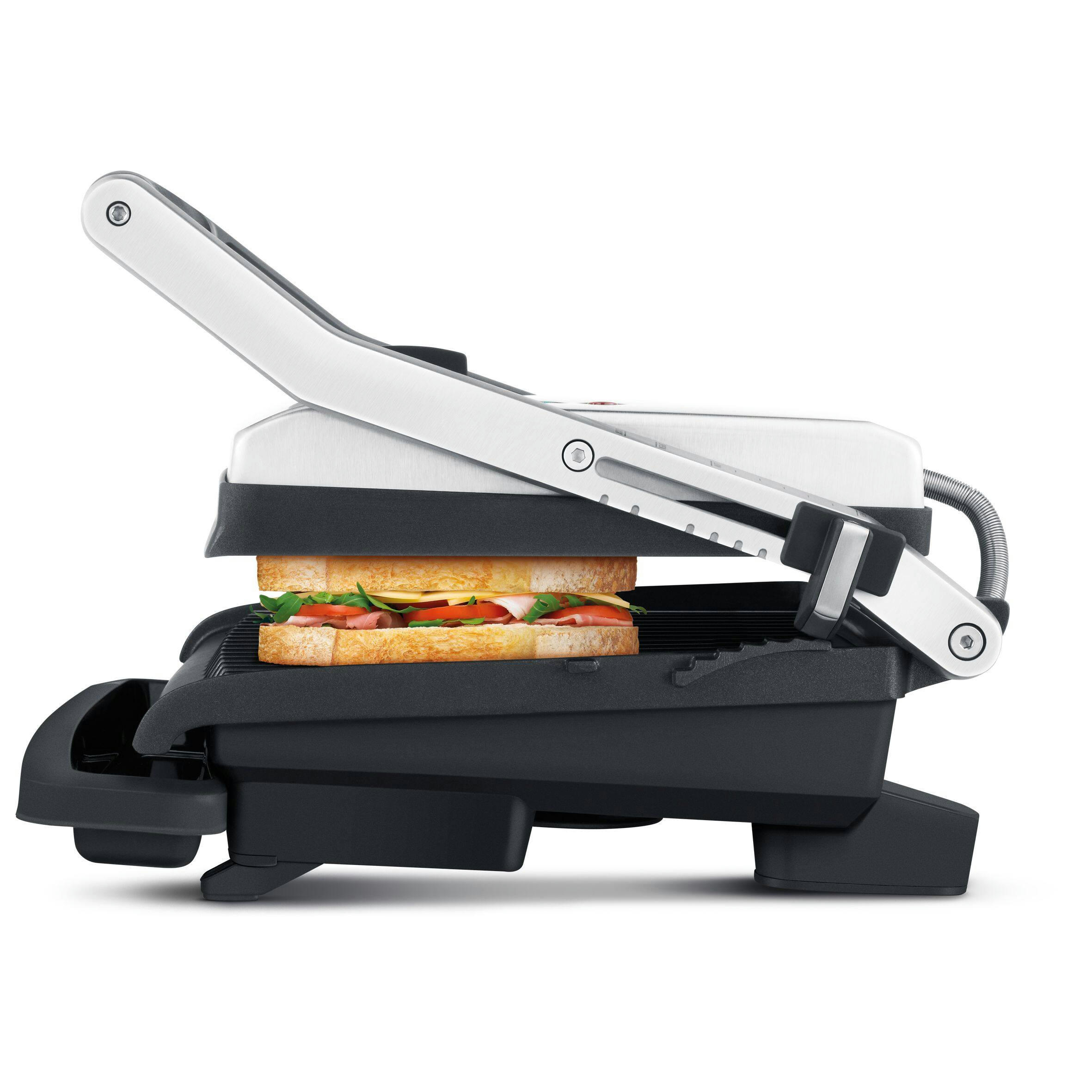 Breville Panini Non-Stick Indoor Grill & Sandwich Press, Brushed Stainless Steel