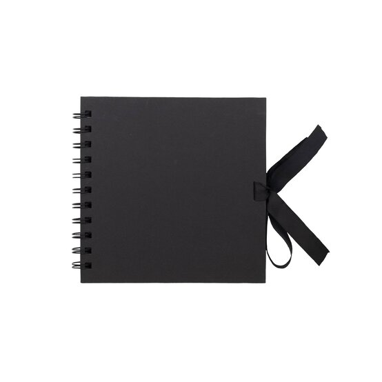 Spiral Bound Black Scrapbook 6 x 6 Inches