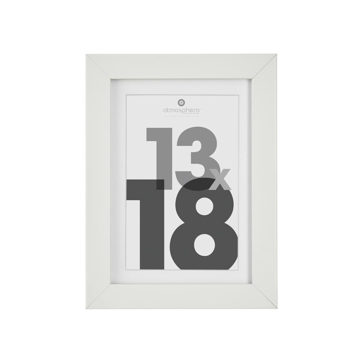 Wooden photo frame"Eva" White, 13x18 cm