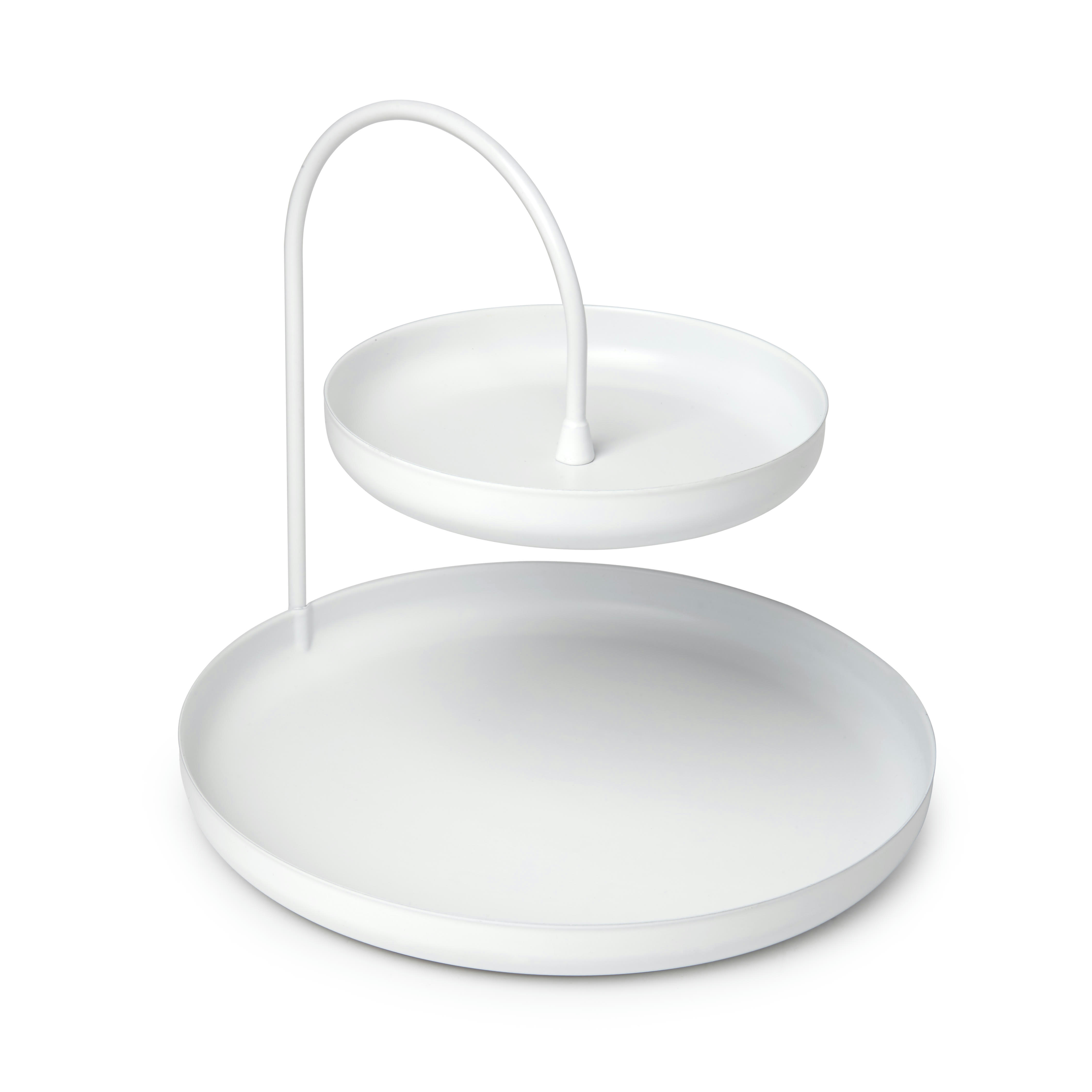 POISE - Porte-bijoux à deux niveaux, blanc