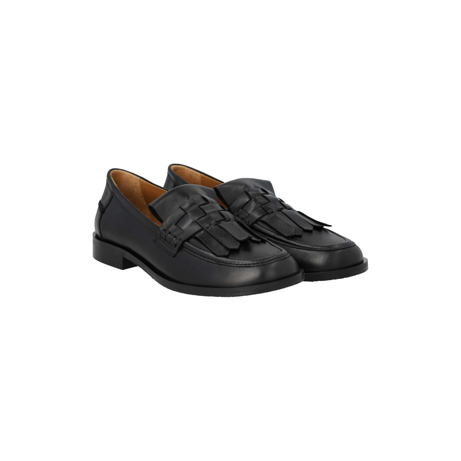 Loafer with braid detail, black