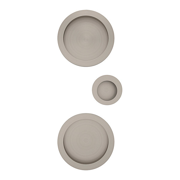Galandage rond à visser GoodHome Minzh effet nickel satin gris Ø55mm