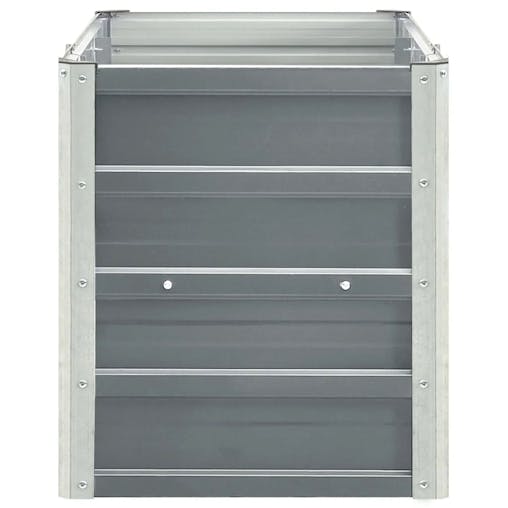 NNEVL Garden Raised Bed Galvanised Steel 240x40x45 cm Grey