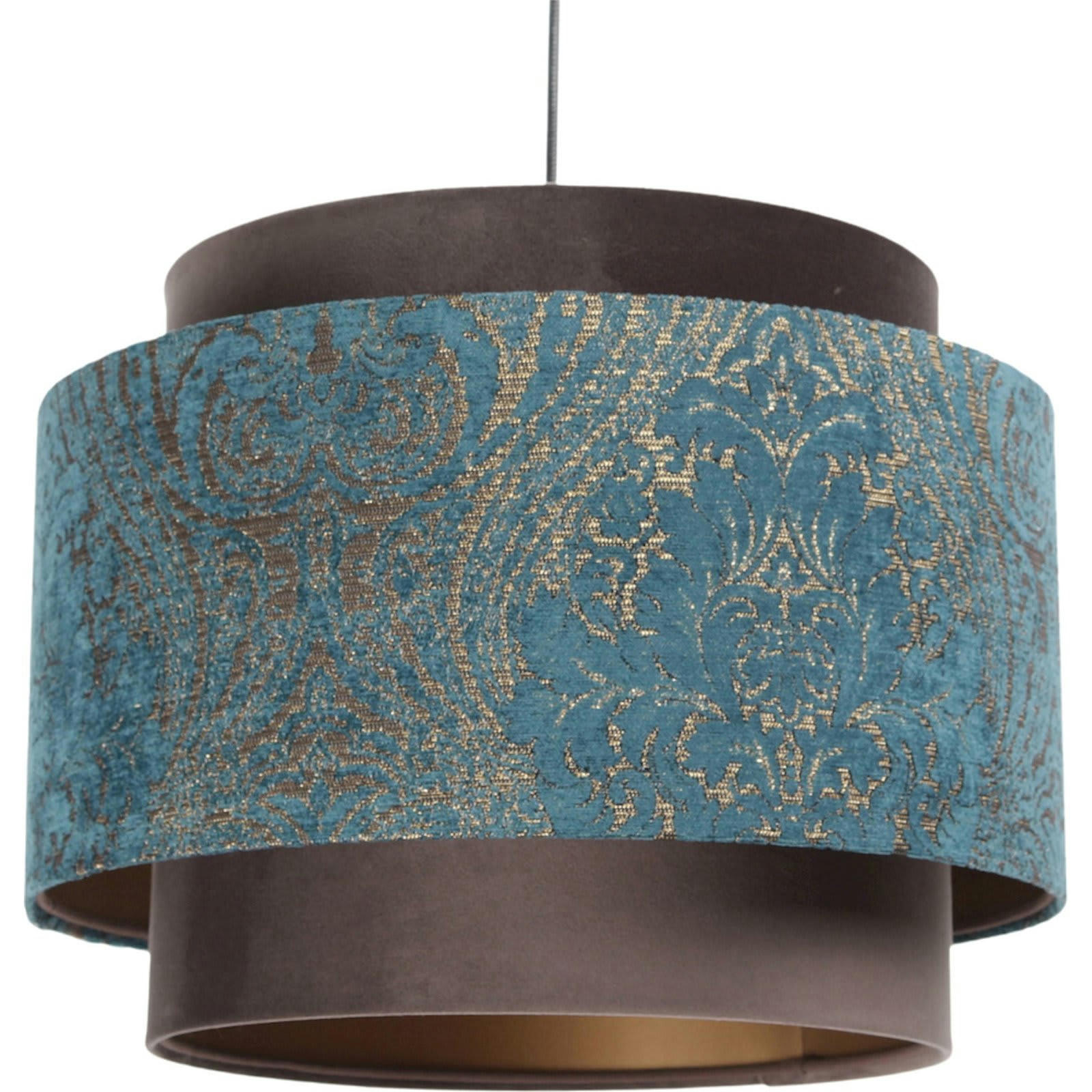 DOBLO - Suspension Velours Bleu 40x40x31 cm