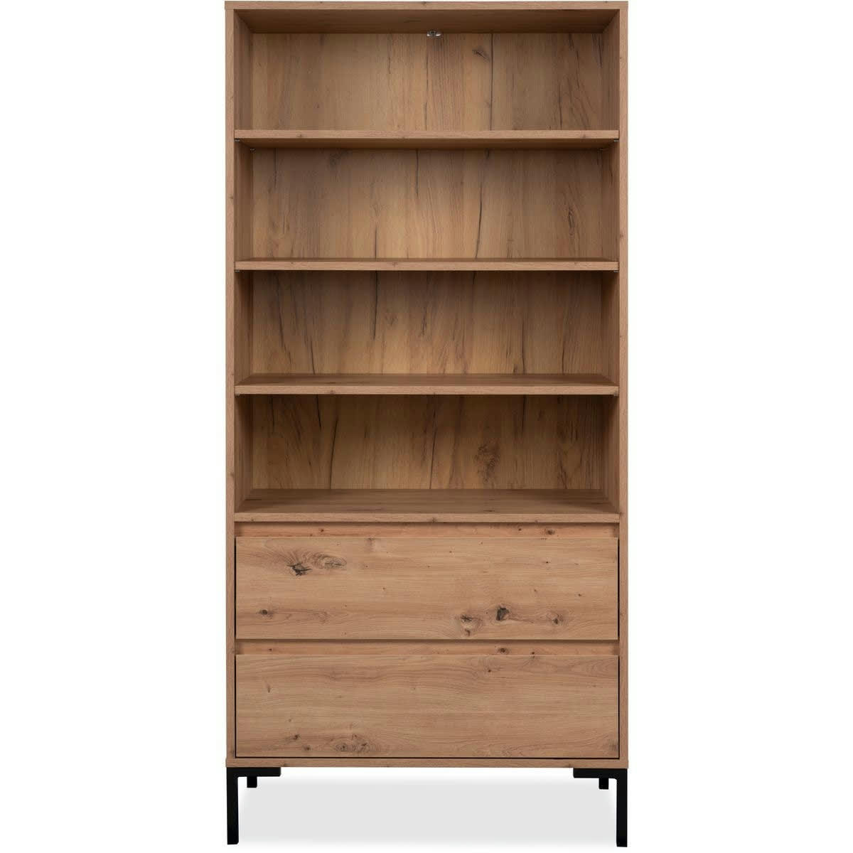 RONDA - Bibliothèque / étagère effet chêne 78 cm