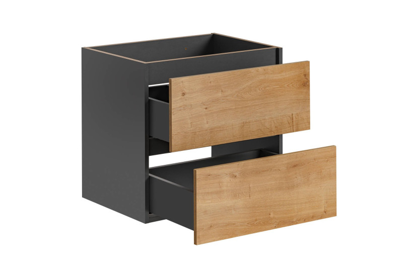 Monako Grey Oak Szafka pod umywalkę 60 cm