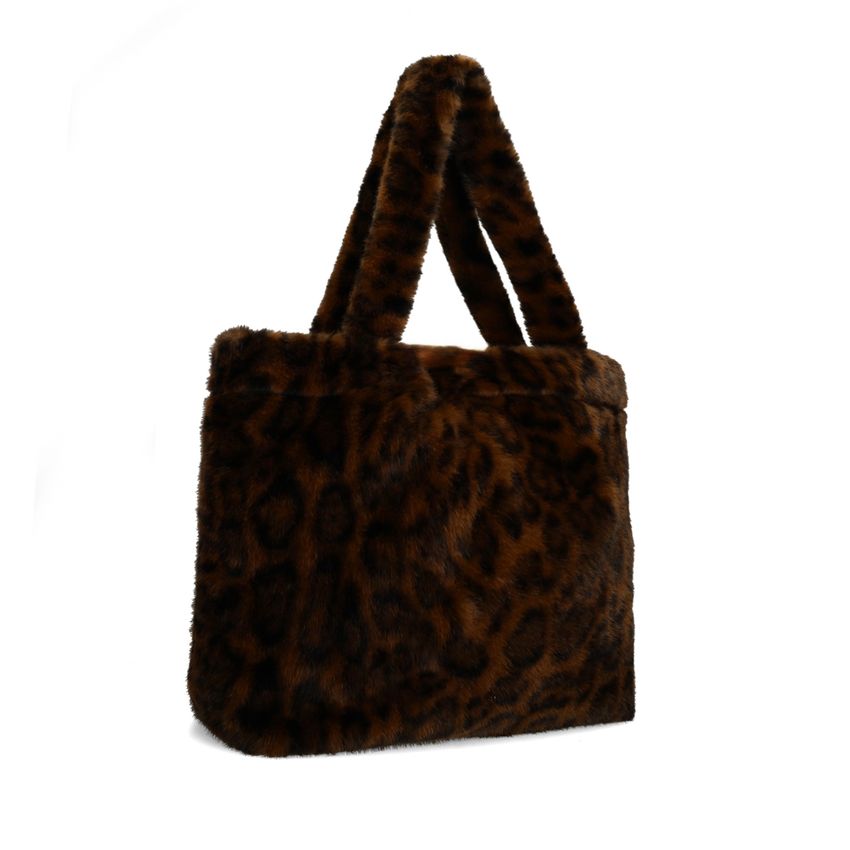 Manfield Leopard shopper van faux fur