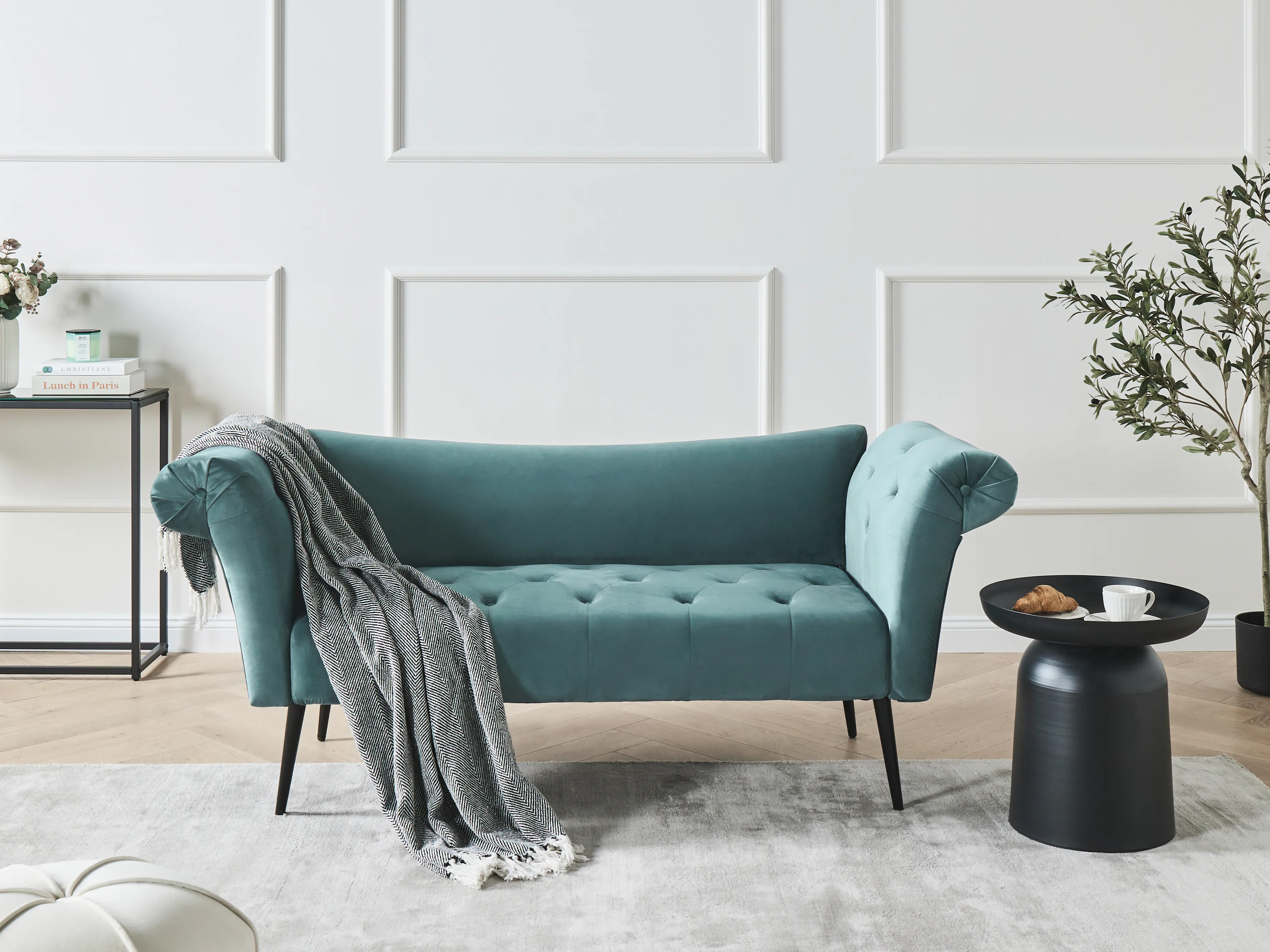 Chaise Longue NANTILLY Velvet Teal