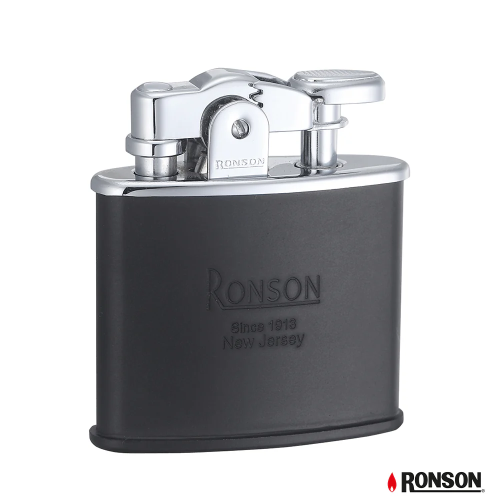 Ronson Nostalgia Black Matt Flint Oil Lighter (R020028)