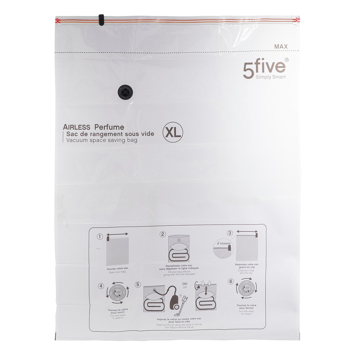 Saco para arrumação vácuo baunilha AIR FLAT 120x90cm