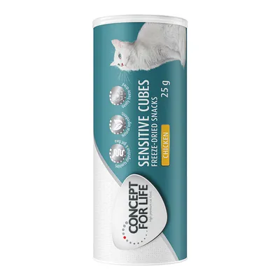 Concept for Life Freeze-dried Cubes Cat Snacks Saver Pack 3 x 25g