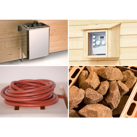 Saunaofen-Set, »Saunaofenset«, LxBxH: 36,6x38x66,4 cm, 9,0 kW