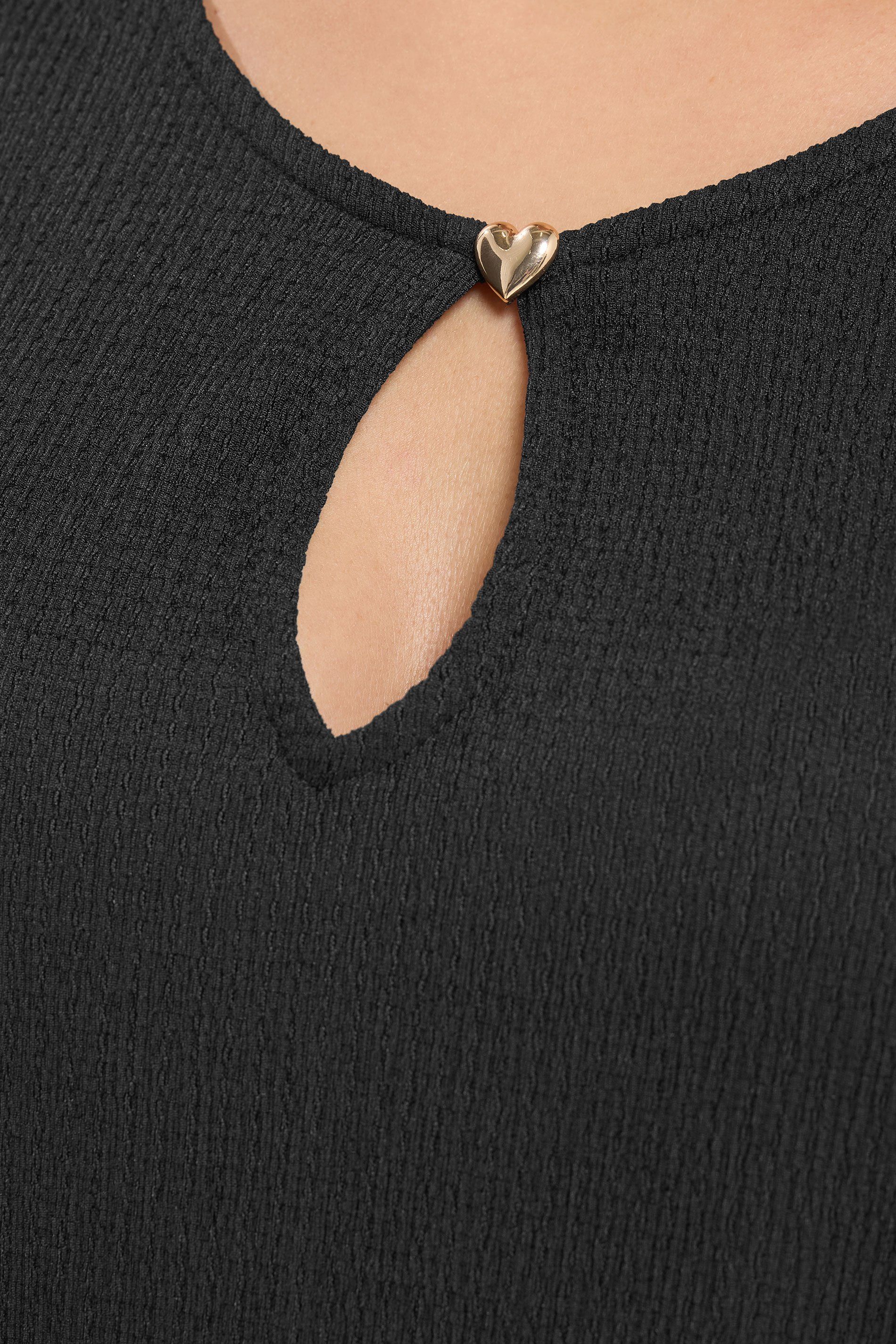 Yours Textured Keyhole Top
