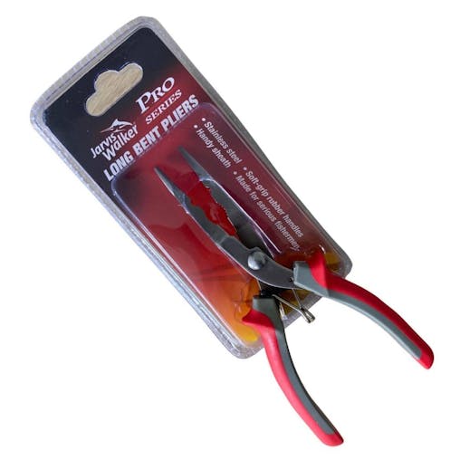 Jarvis Walker Stainless Steel 6 Inch Long Bent Nose Fishing Pliers with Sheath
