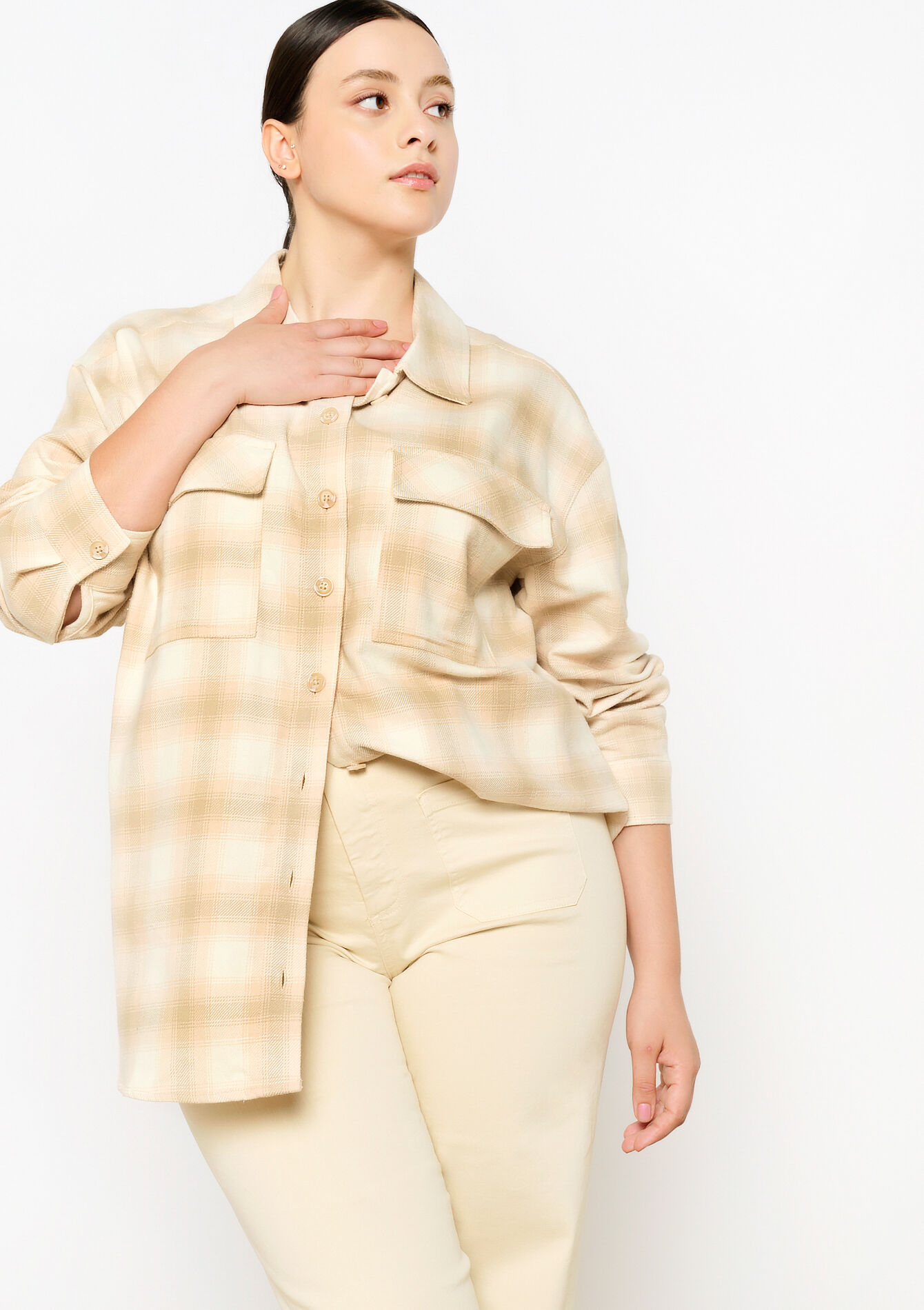 Oversized flanel overhemd