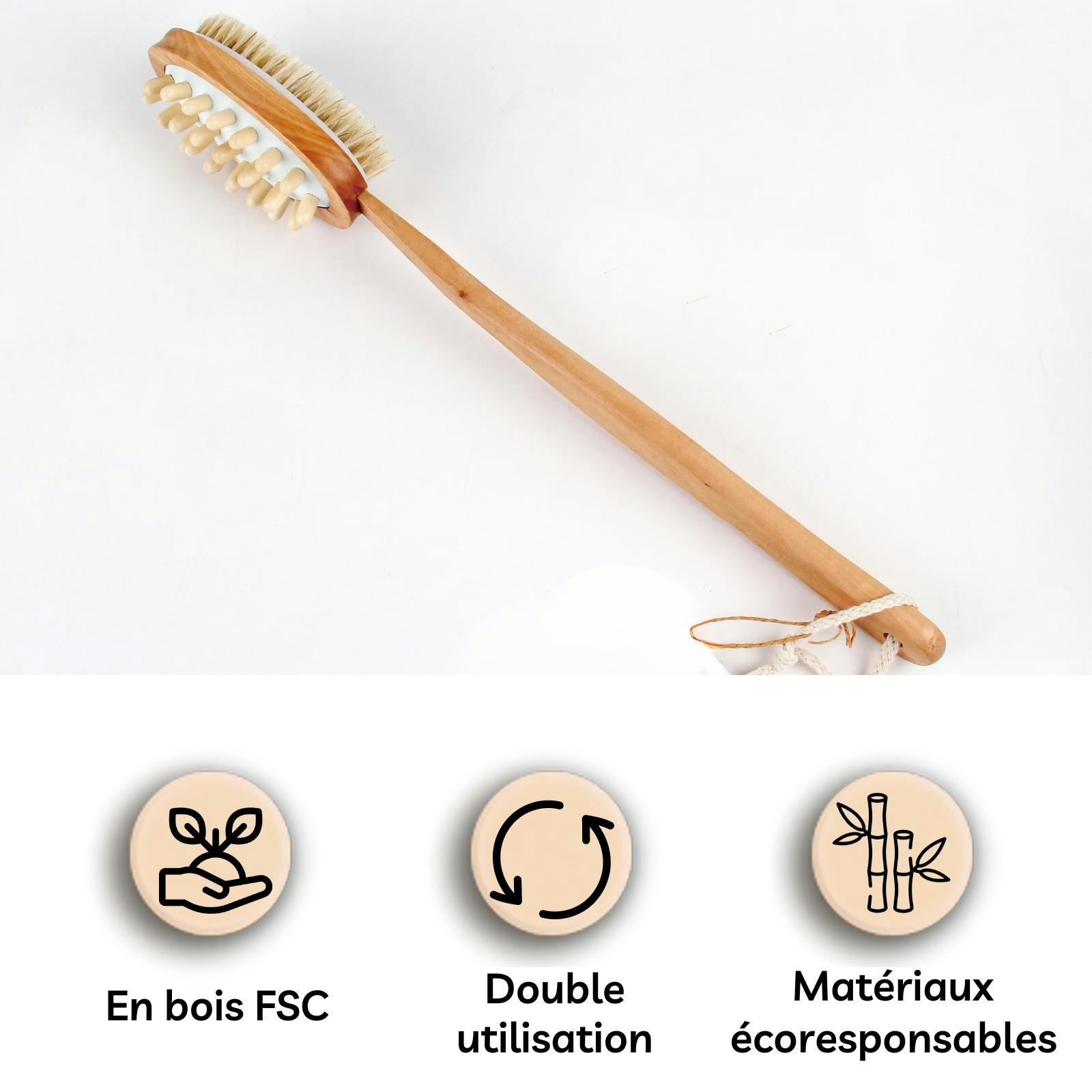 DUALSENS - Brosse de bain à double usage