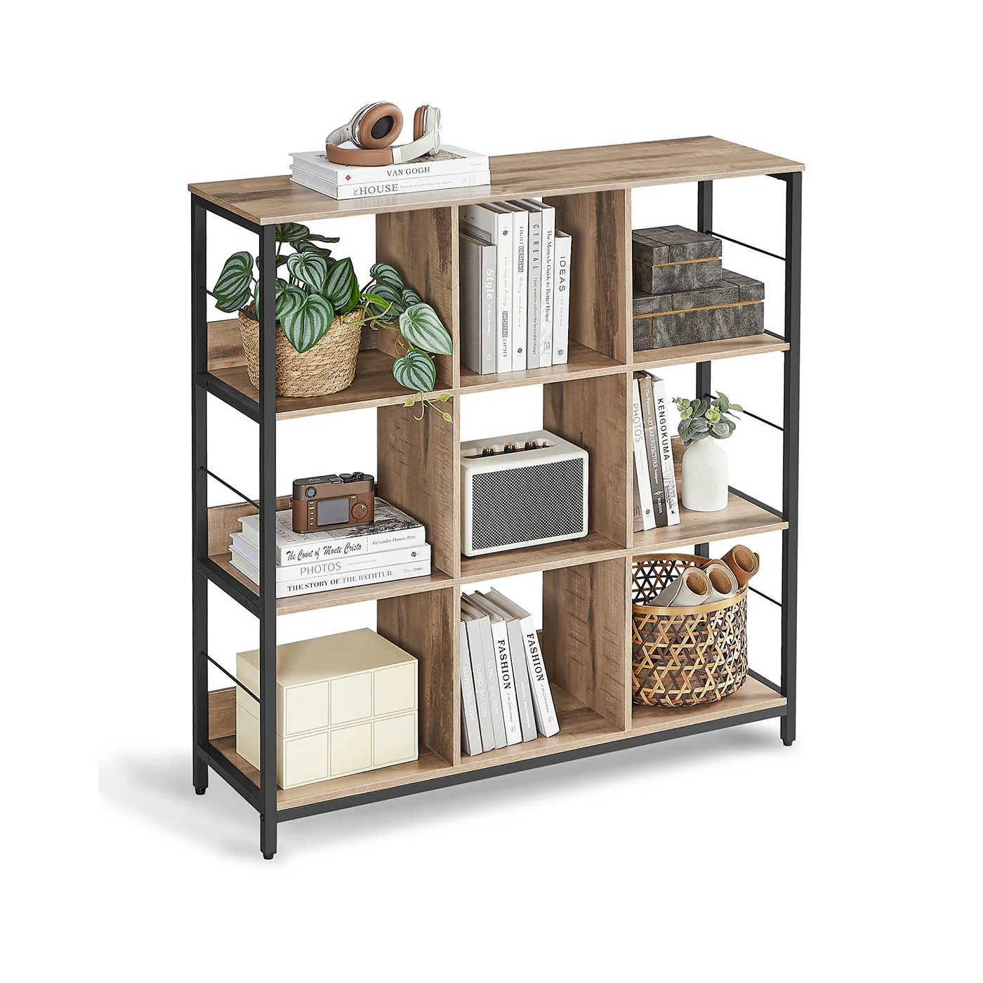 Étagères de rangement multi-grilles de style industriel