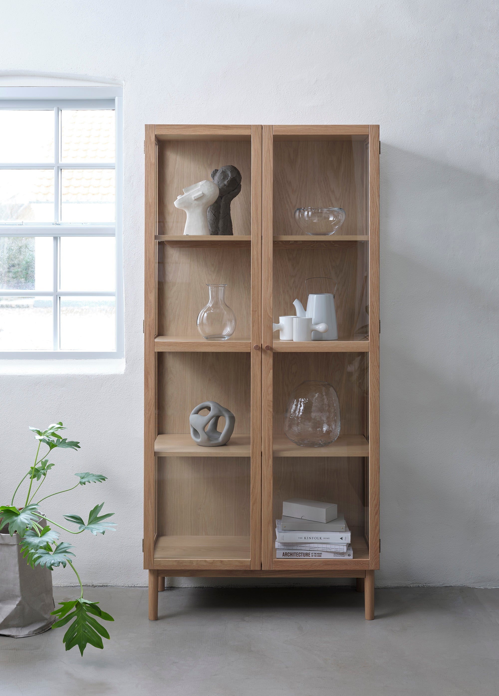Rebellenclub Foxton Vitrinekast Hoog - Eiken