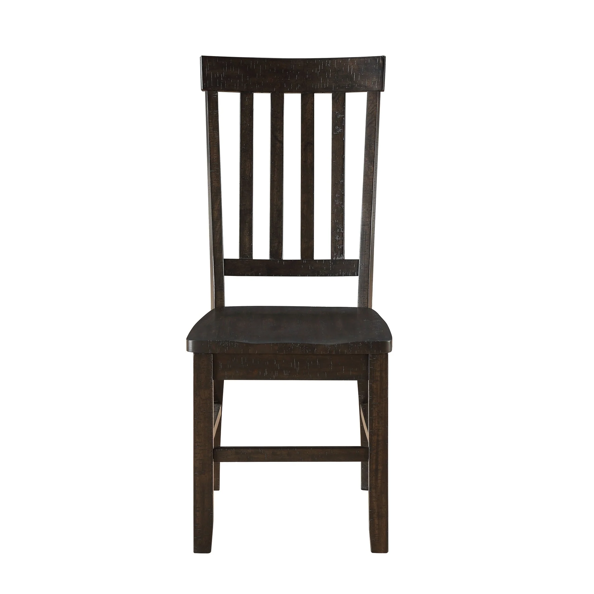Archibald Rustic Walnut Slat Back Side Chairs (Set of 2)