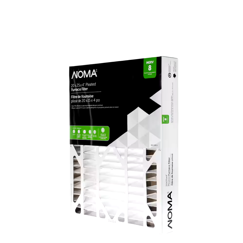 NOMA MERV 8 Pleated Furnace Air Filter, 20 x 25 x 4-in, 1-pk
