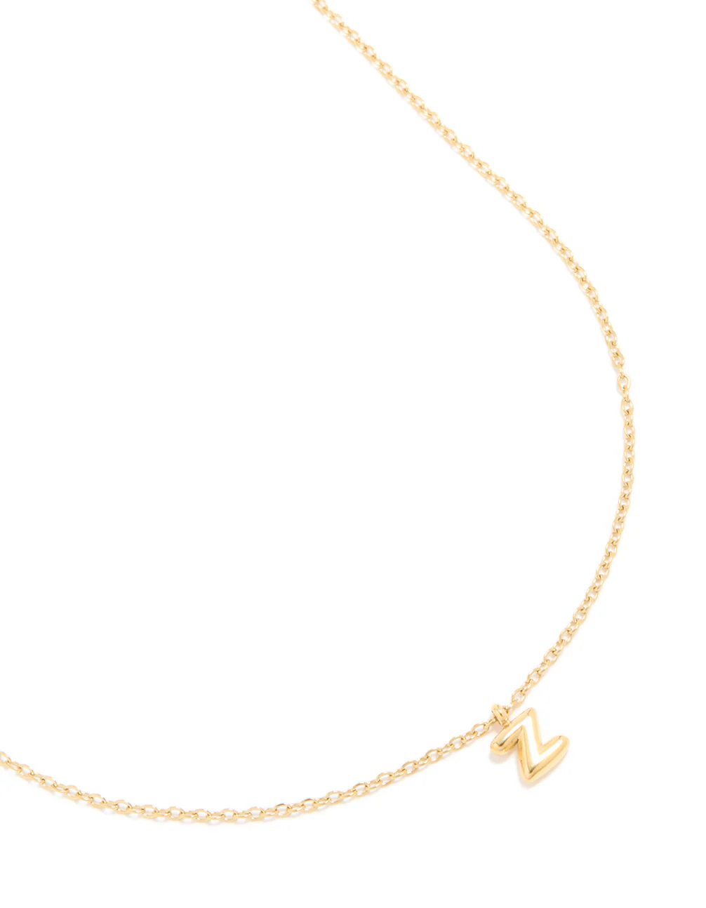 Waterproof Gold Plated Gold Plated Stainless Steel Mini Bubble Letter Z Necklace