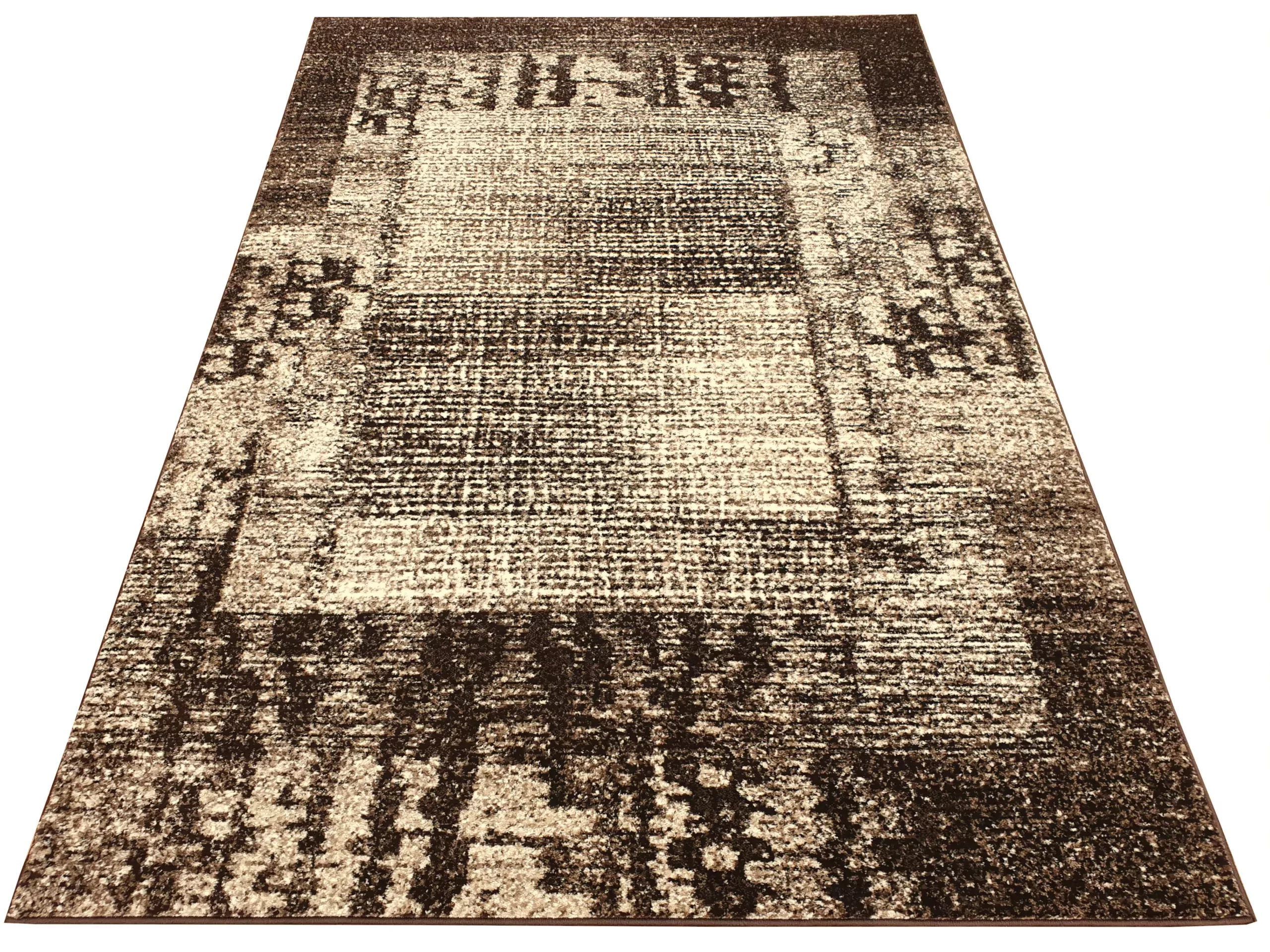 Dywan 120x170 Lisbona 306 brąz modny do salonu pokoju solidny praktyczny