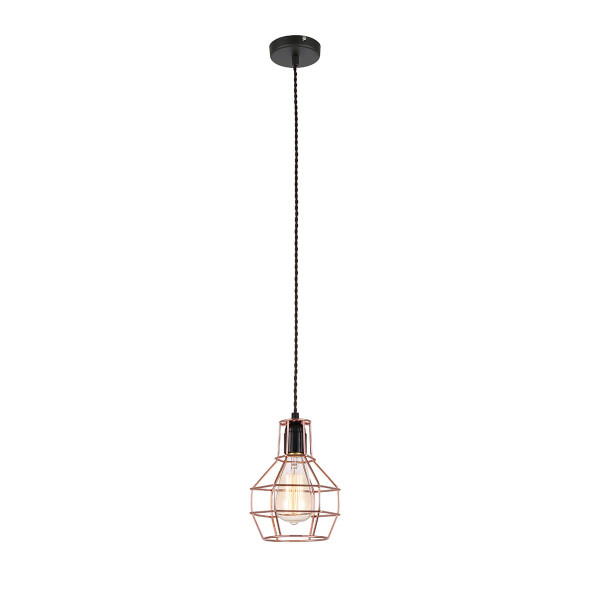 Lampa wisząca czarna Constantin 1xE27x60W wym: 100x13,5x13,5 cm Italux