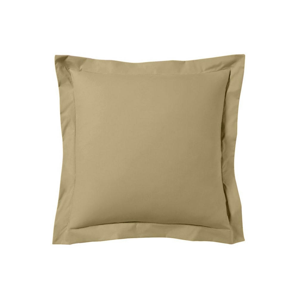 GAMME UNIS SATIN - Taie d'oreiller satin de coton 63x63 cm beige