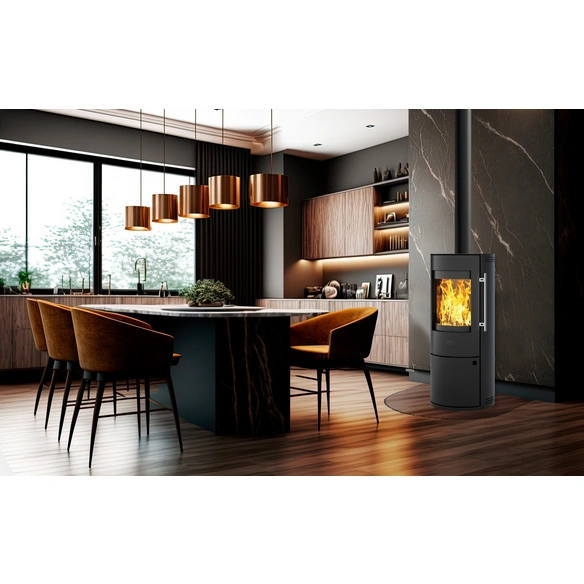 Kaminofen »Neapel«, schwarz, Stahl, 6 kW