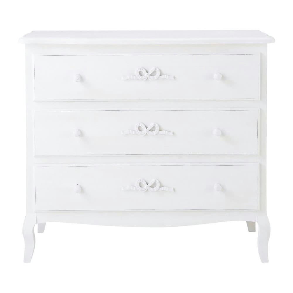 Charlotte - Commode en bois blanche L 90 cm