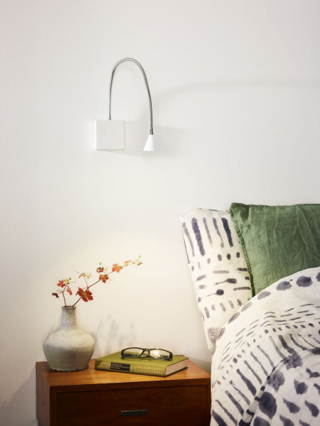 Kinkiet BUDDYbiały chromowany LED 1x3W 300lm wym:45x40x54cm IP20 Lucide