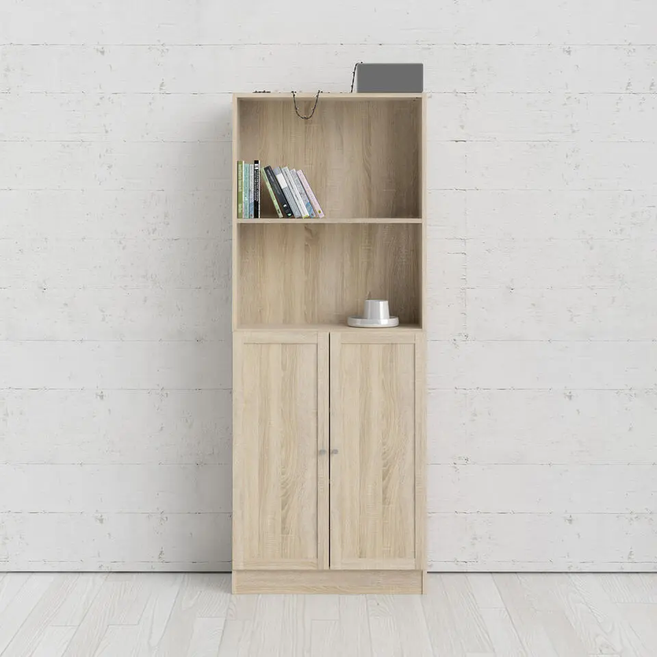 Boekenkast Naturel - 79x203cm - Basic