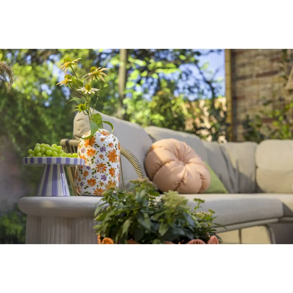 Vaas Aop Bloem - multikleur - keramiek - 25x&Oslash;16 cm