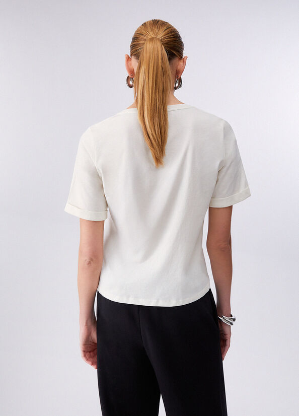 T-shirt con strass