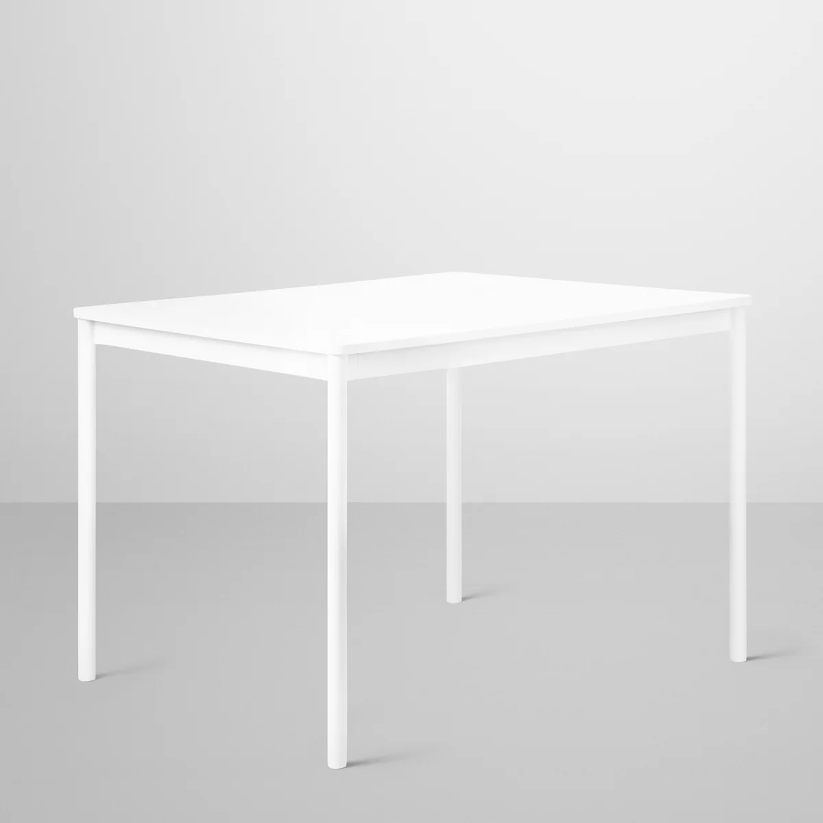 Muuto - Base Table 140 x 80 cm, weiß / Sperrholzkante