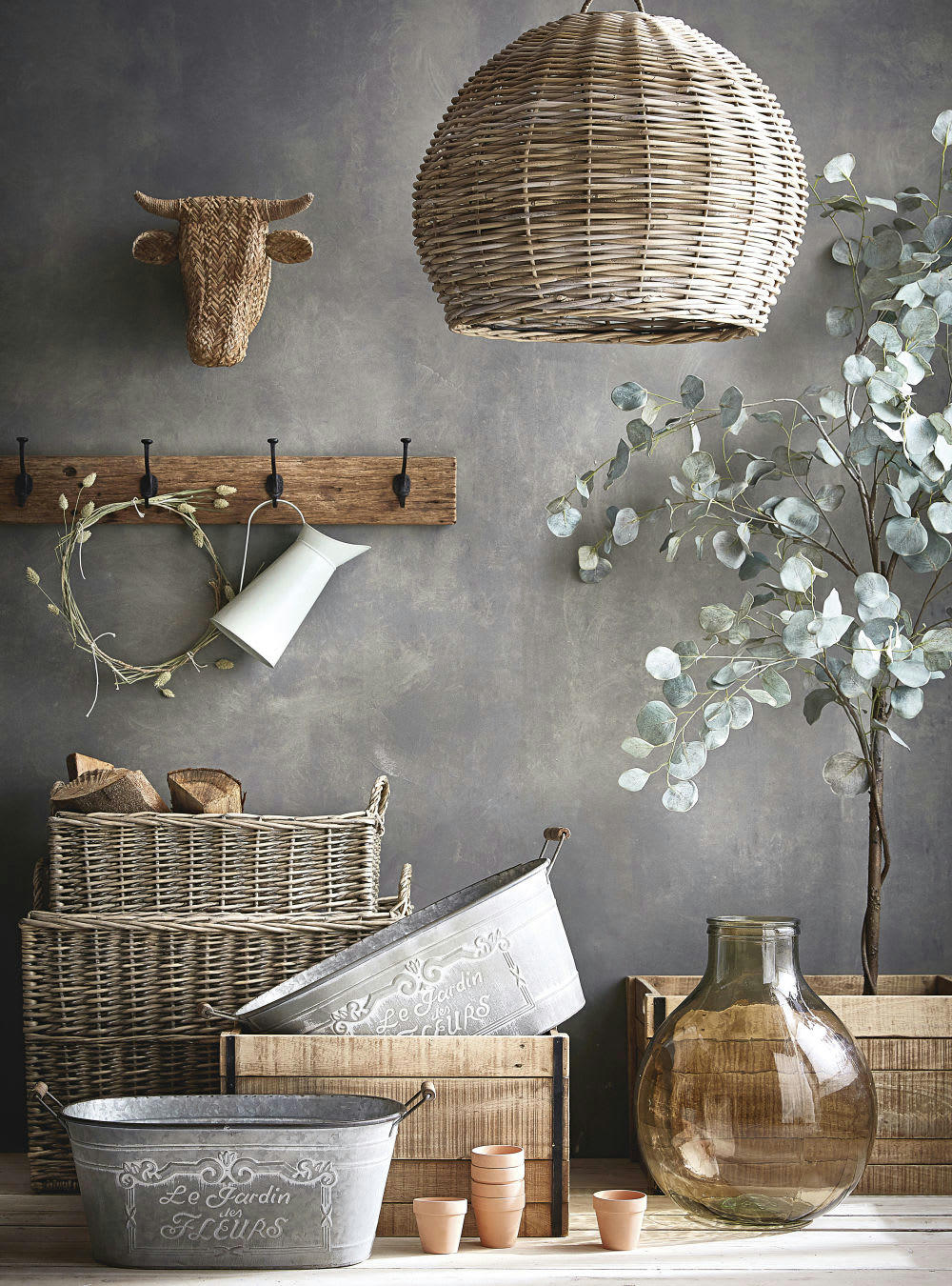 Roma - Housse de canapé 4/5 places en lin froissé beige ficelle