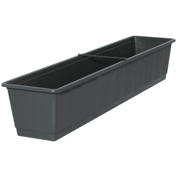 Blumenkasten »Standard«, Polypropylen (PP), anthrazit, rechteckig