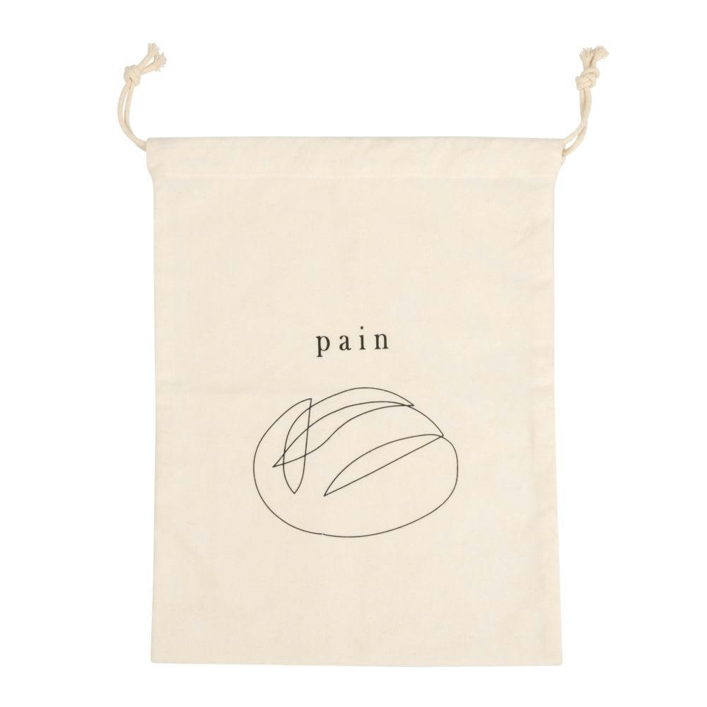 ANGELE - Sac à pain en coton beige imprimé