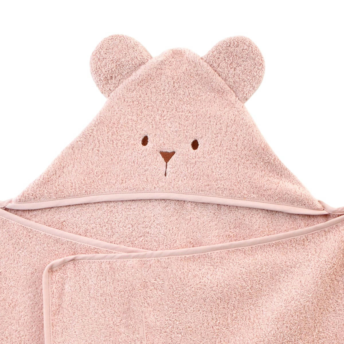 OURSON - Cape de bain coton bio pétale de rose 70x140 cm